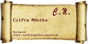 Czifra Mónika névjegykártya